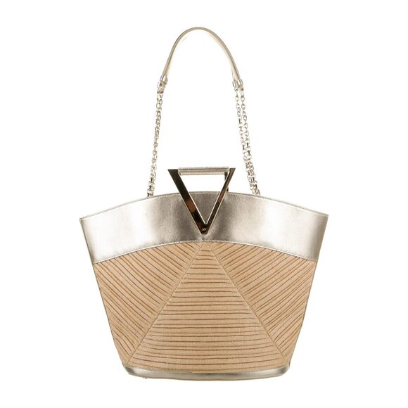 Roger Vivier Viv A La Plage Plissé Tote Bag - Picture 6 of 12